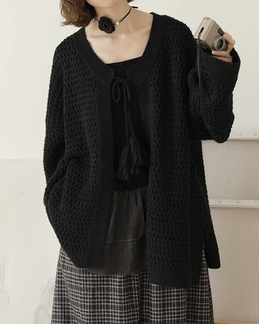 クラフトフリンジニットカーディガン 10209