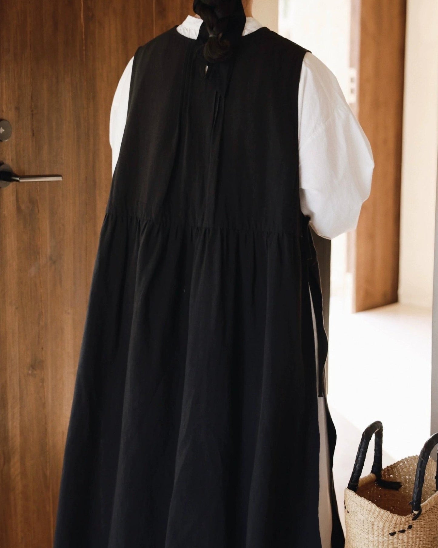 ハイウエストスリットリボンワンピース 10025