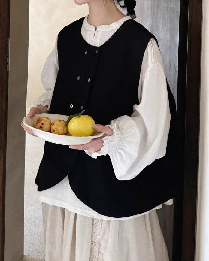 ダブルブレスト2WAYレトロベスト 10056