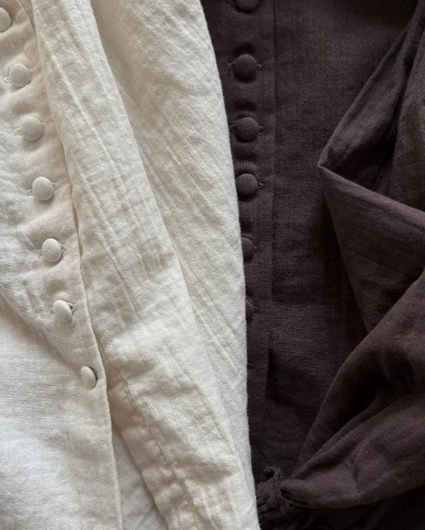 フローティフリルパフスリーブブラウス 10195