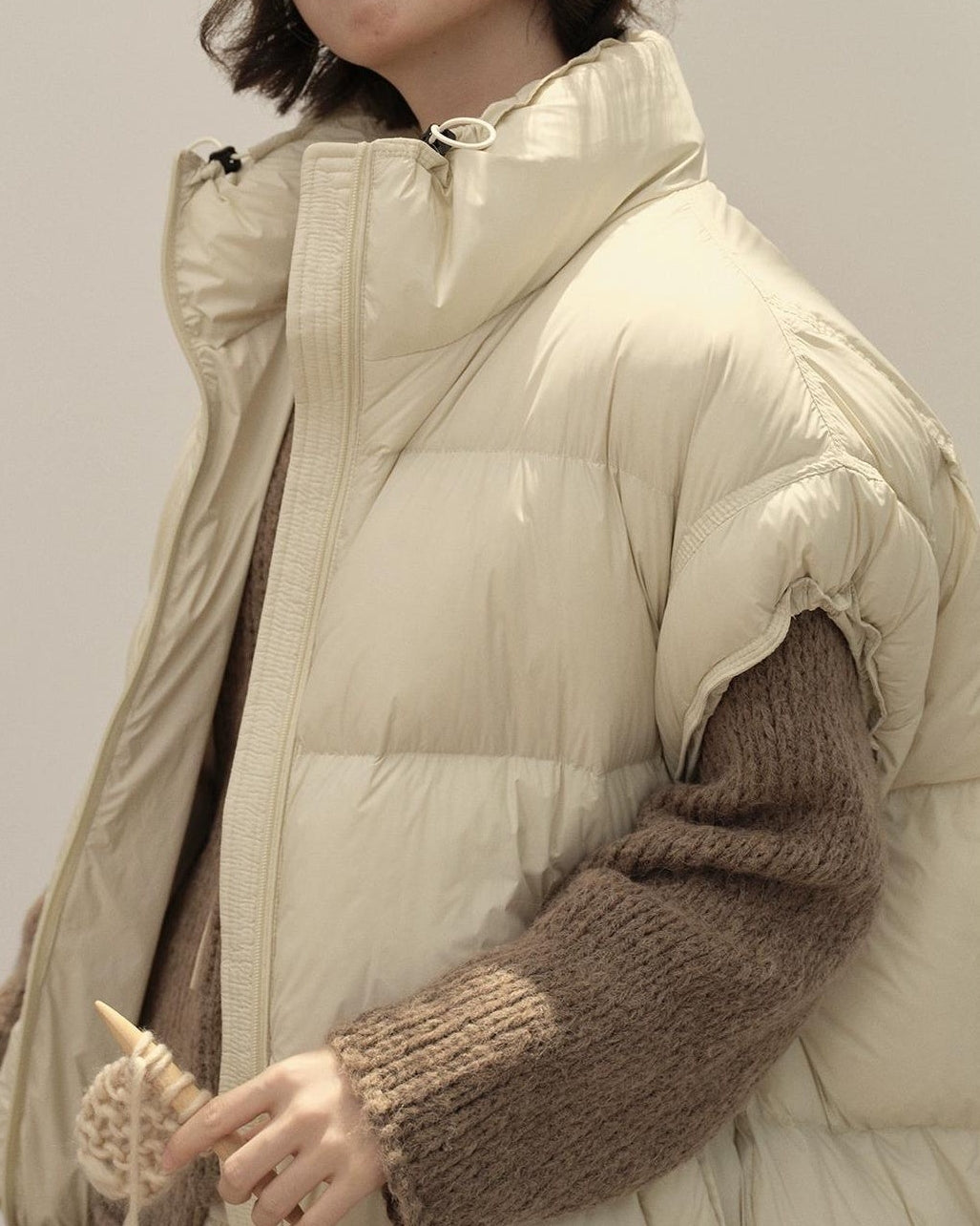 スノーエアリーキルティングダウンベスト 10144