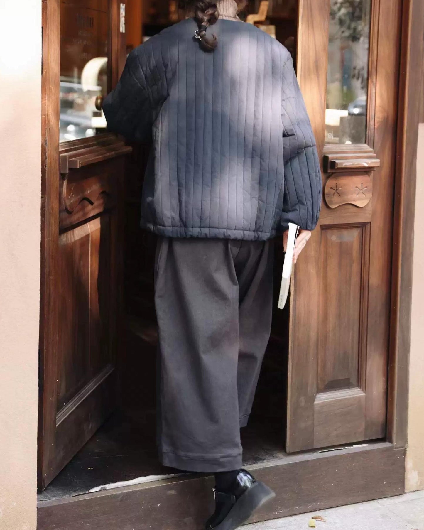 エアリーキルティング ノーカラーコート 10105