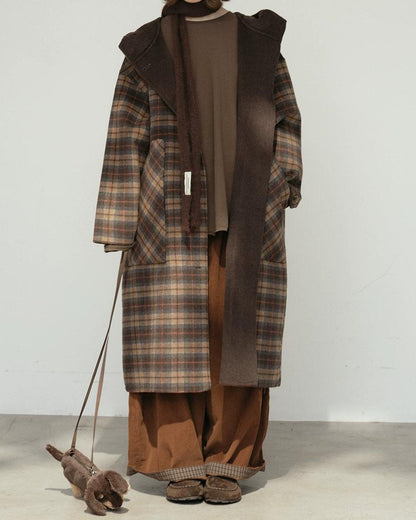 コティチェックリバーシブルロングコート 10183