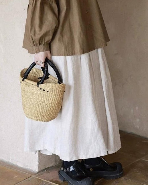 ハイウエストナチュラルAラインスカート 10040