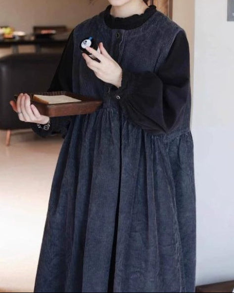 フリルネックバックボタンブラウス 10010