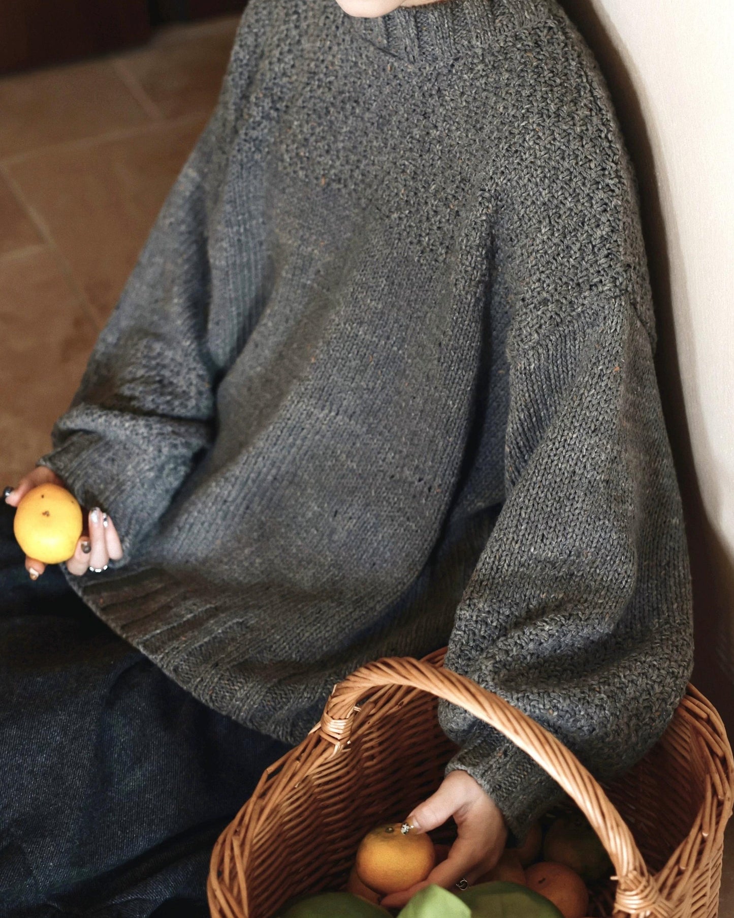 レトロチャンキーニットプルオーバー 10034