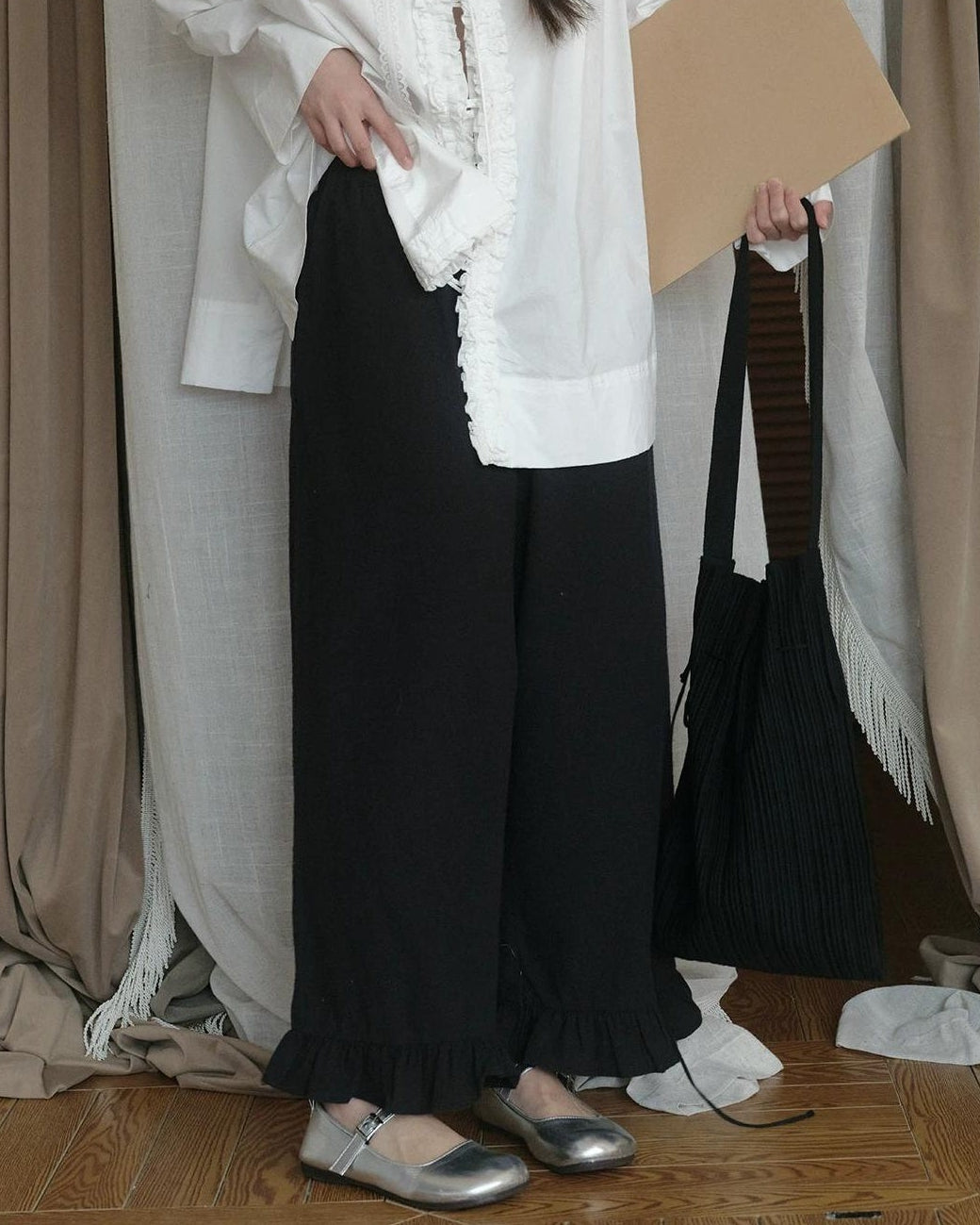 ルミフリルワイドレッグパンツ 10269