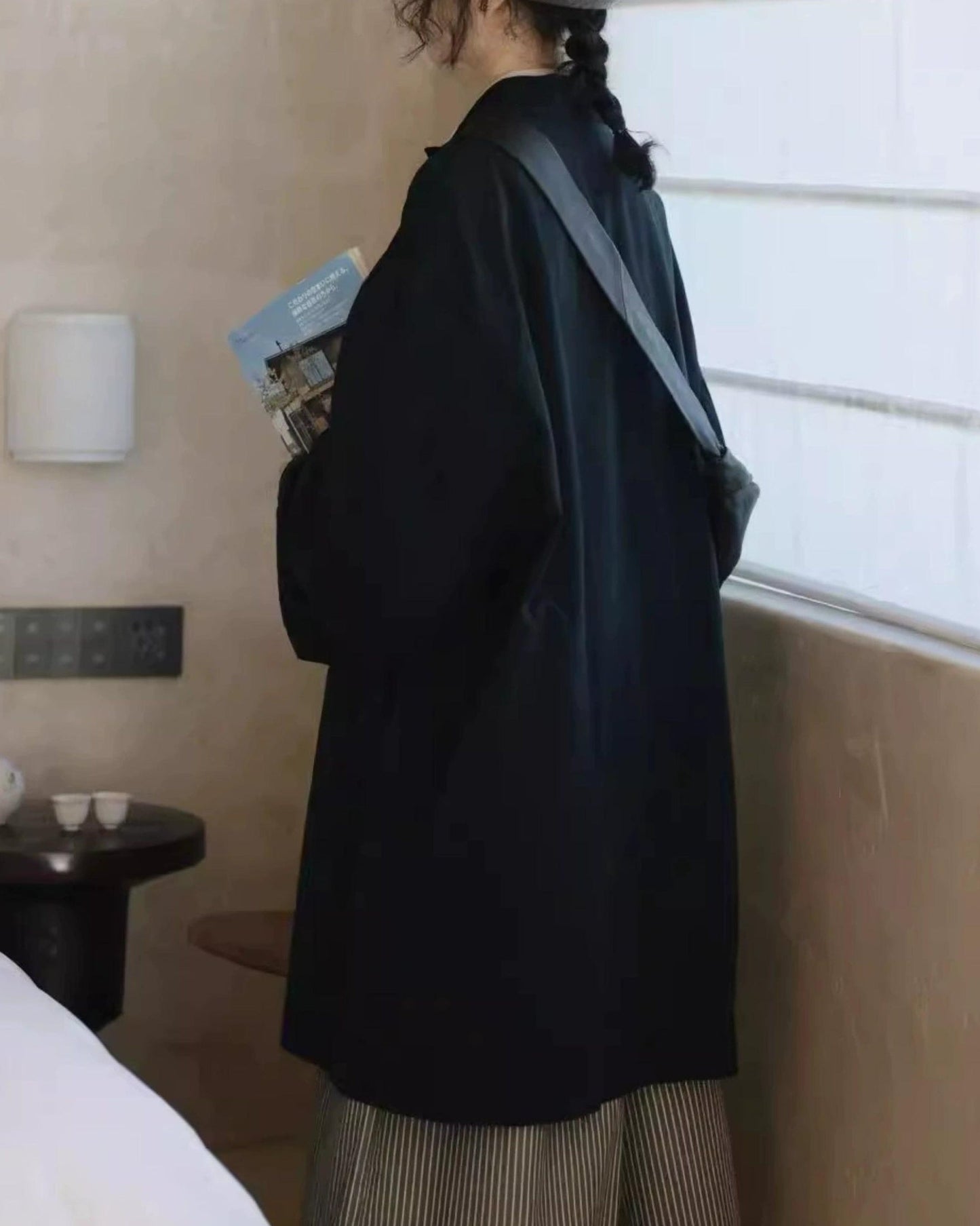 シングルブレストオーバートレンチコート 10012