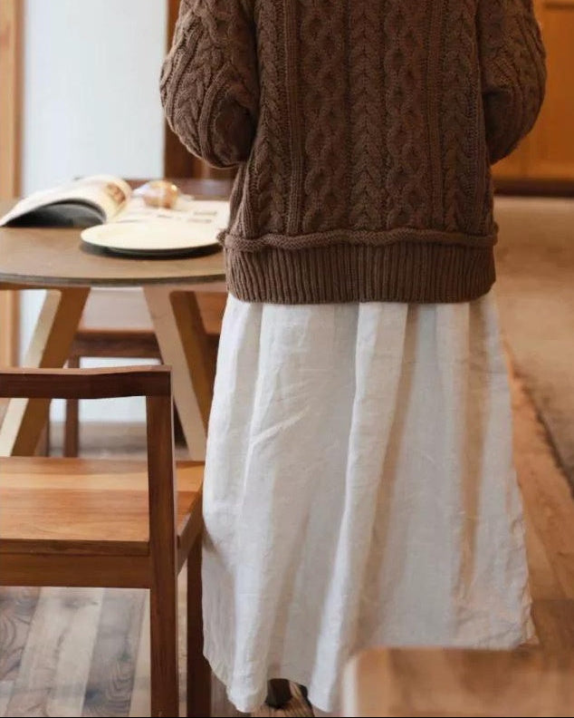 ヘルカナチュラルロングギャザーワンピース 10087