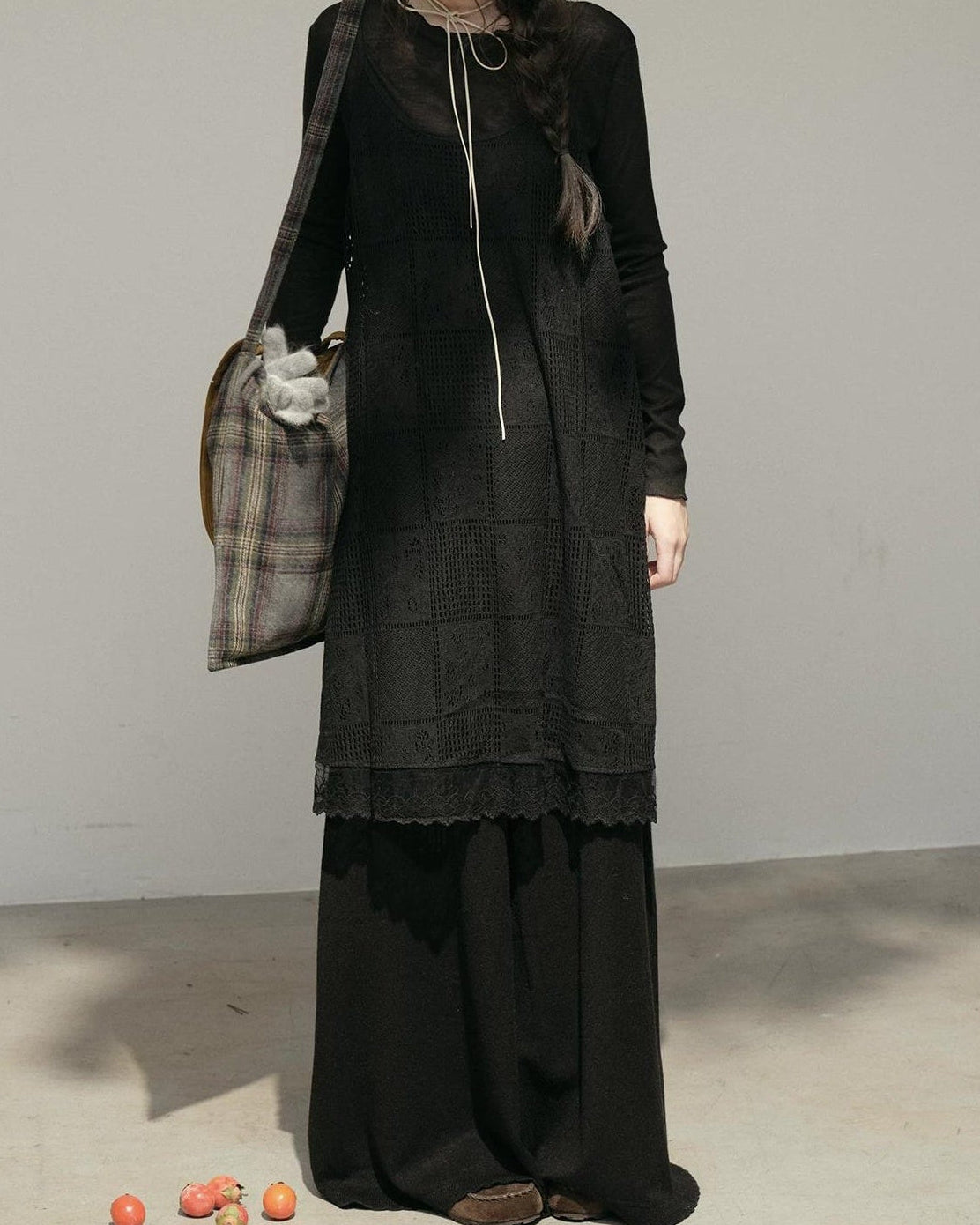 クロシェレースサスペンダーワンピース 10171