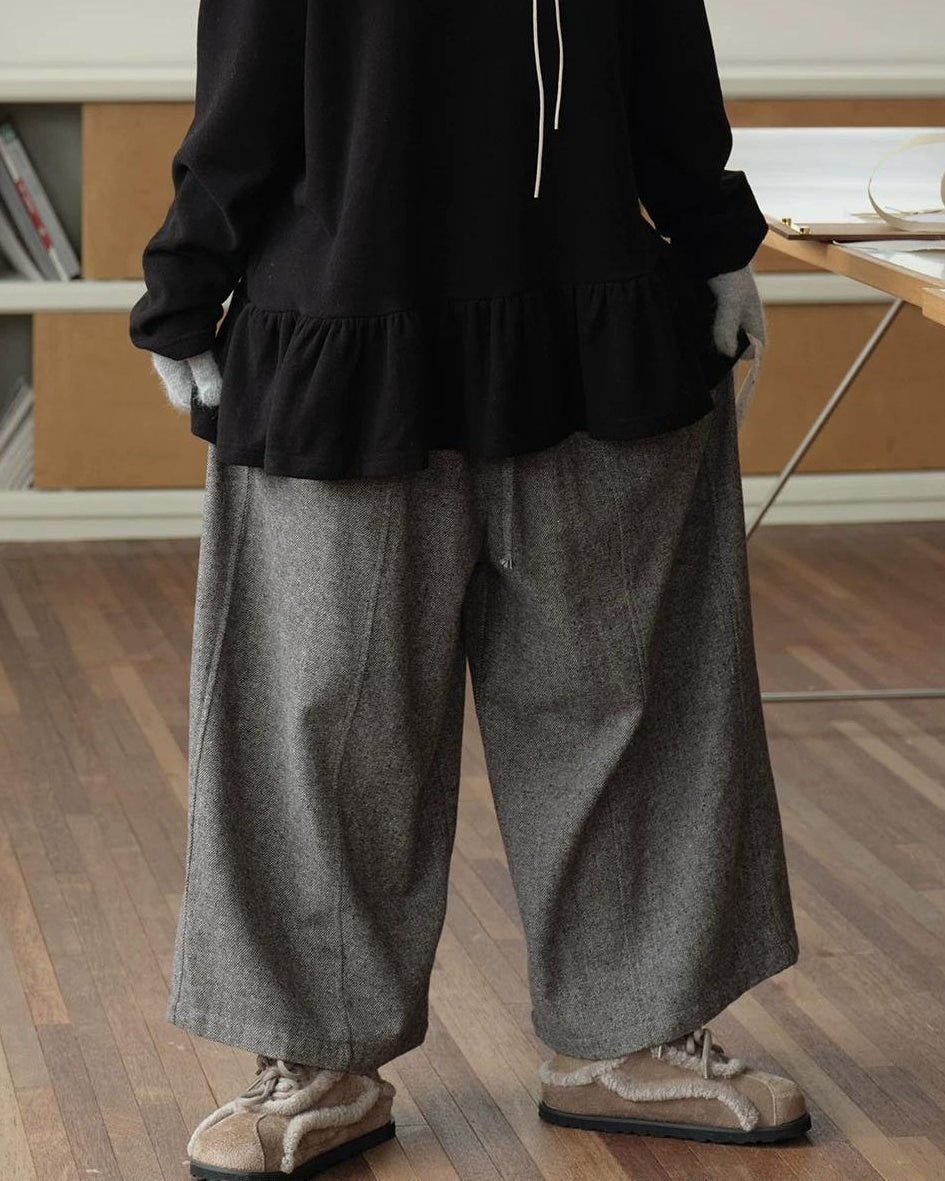 フォークロアワイドタックパンツ 10159