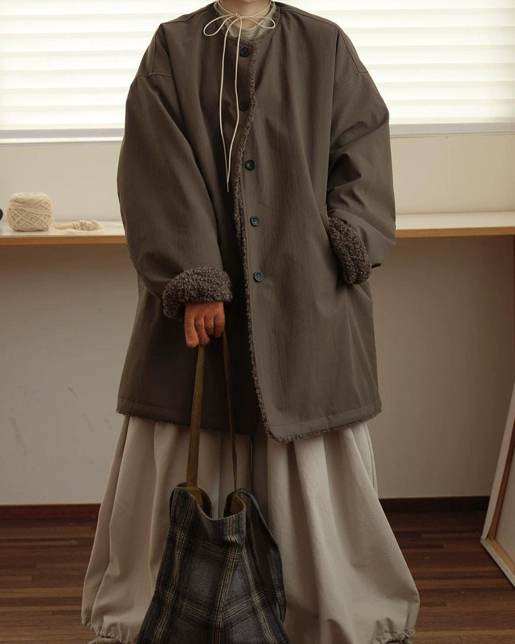 ソフトボアノーカラーシングルコート 10160