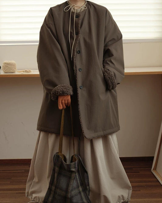 ソフトボアノーカラーシングルコート 10160