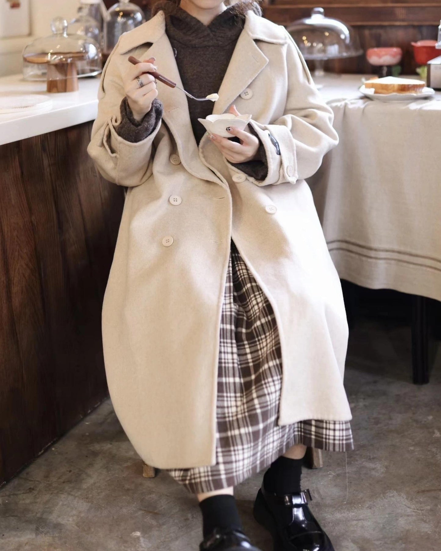 ミュークチェックAラインスカート 10111