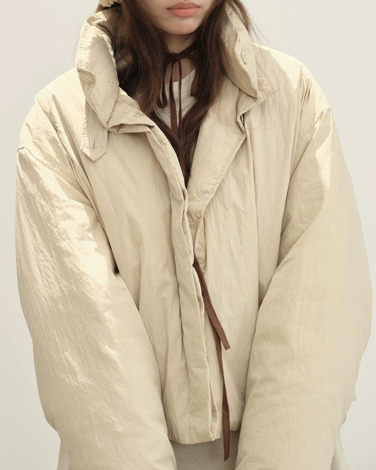 スタンドミニマルショートダウンコート 10151