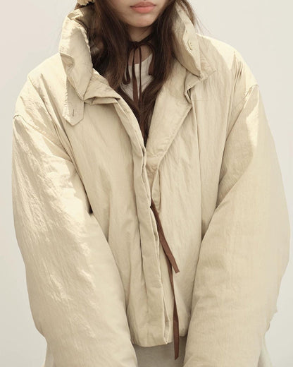 スタンドミニマルショートダウンコート 10151