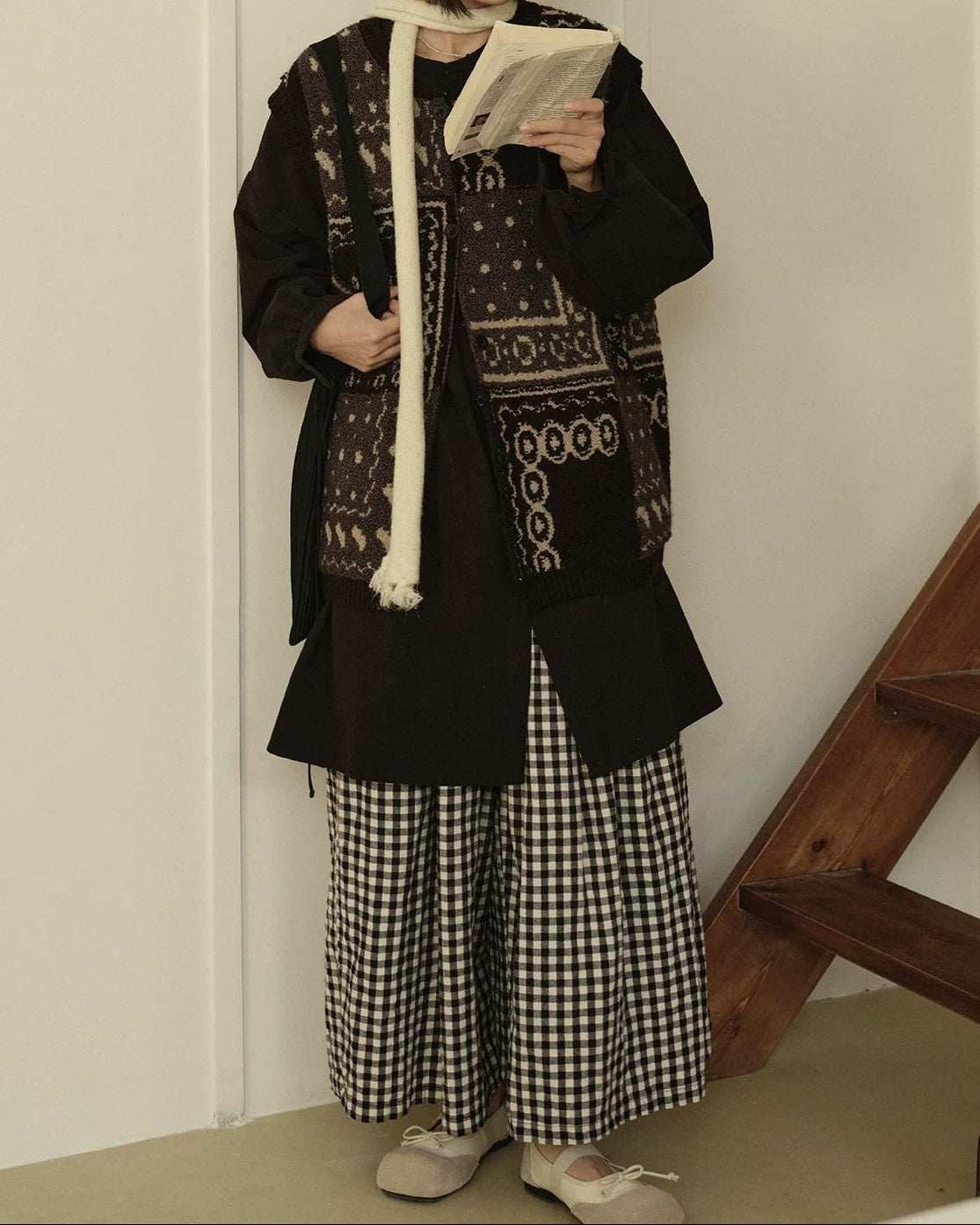 ノルディックジャカードベスト 10282