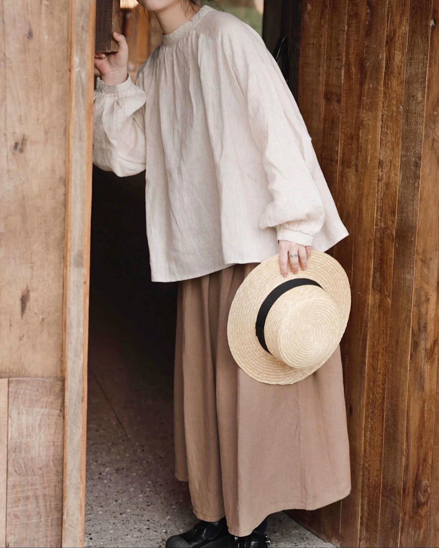 ハイウエストAラインレトロスカート 10047