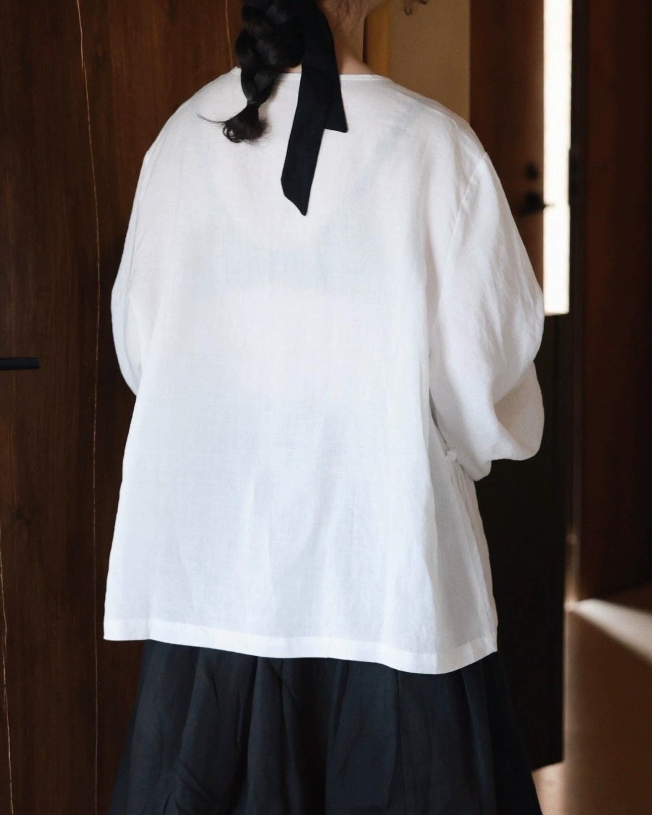 ピンタックウエストレトロブラウス 10024