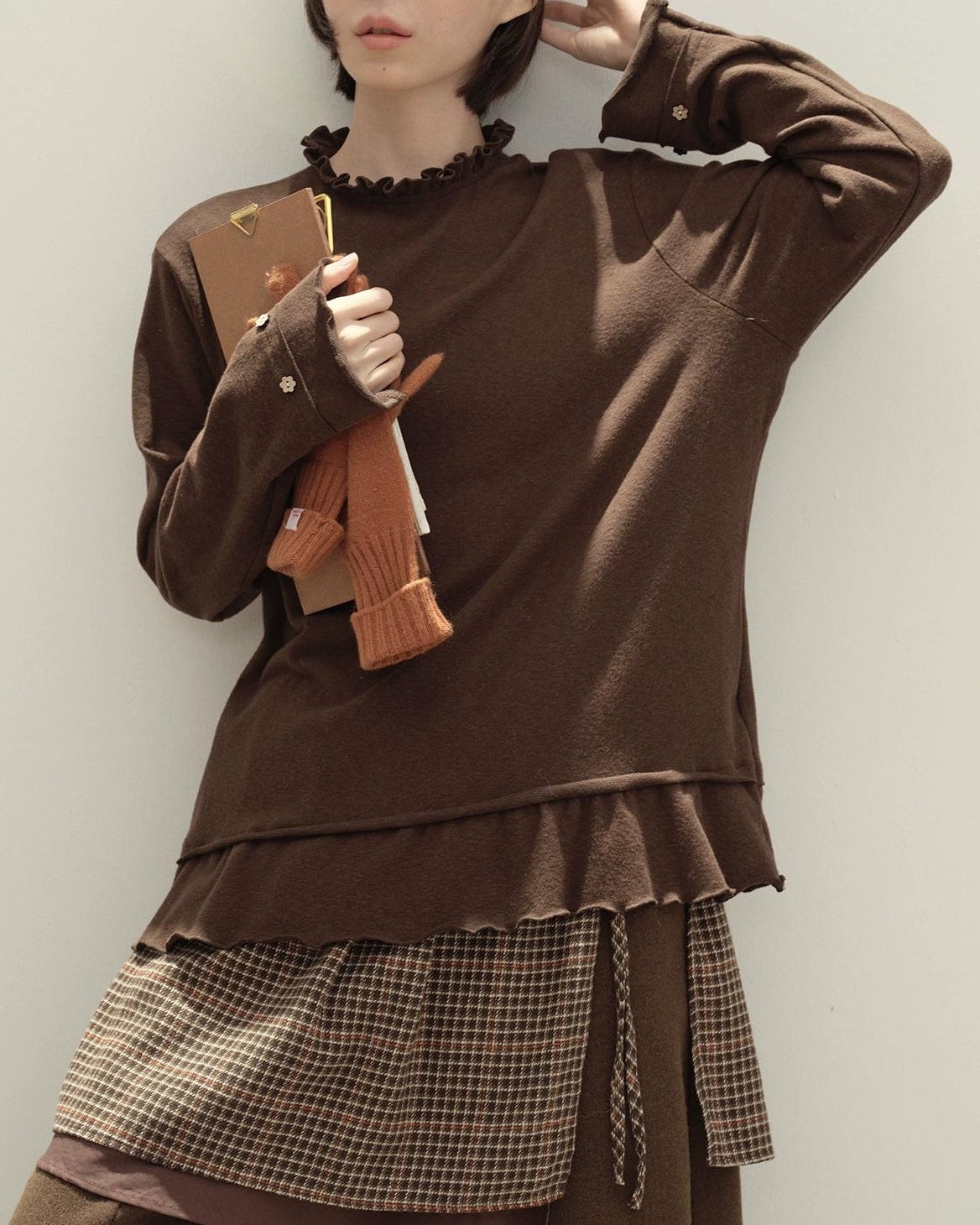 ブロッサムボタンフリルプルオーバー 10127