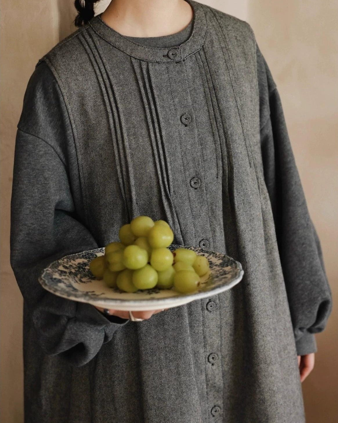 ピンタックシャツベストワンピース 10029