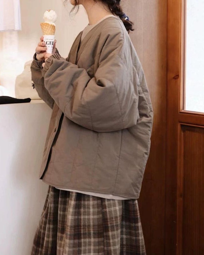 キルトテクスチャーショートコート 10093