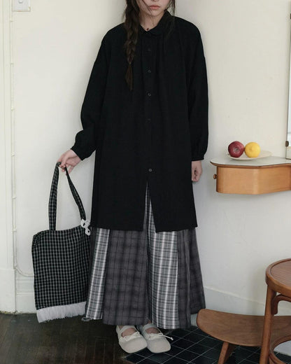 チェックミックスルーズスカート 10275