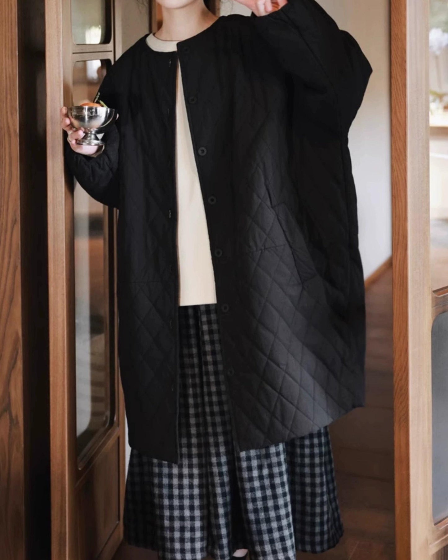 チェック柄リラックスミディスカート 10060