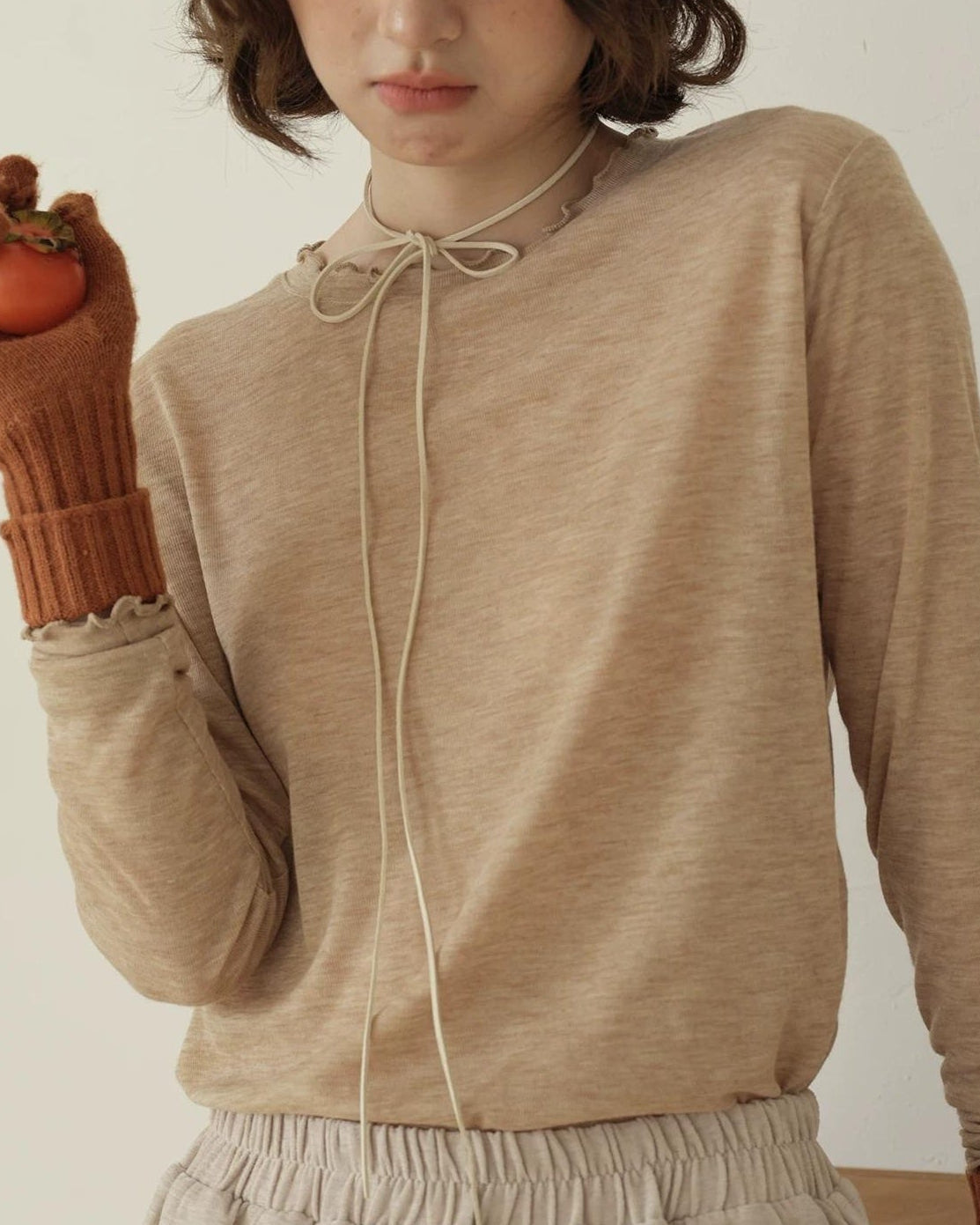 レースデザインニットトップス 10185