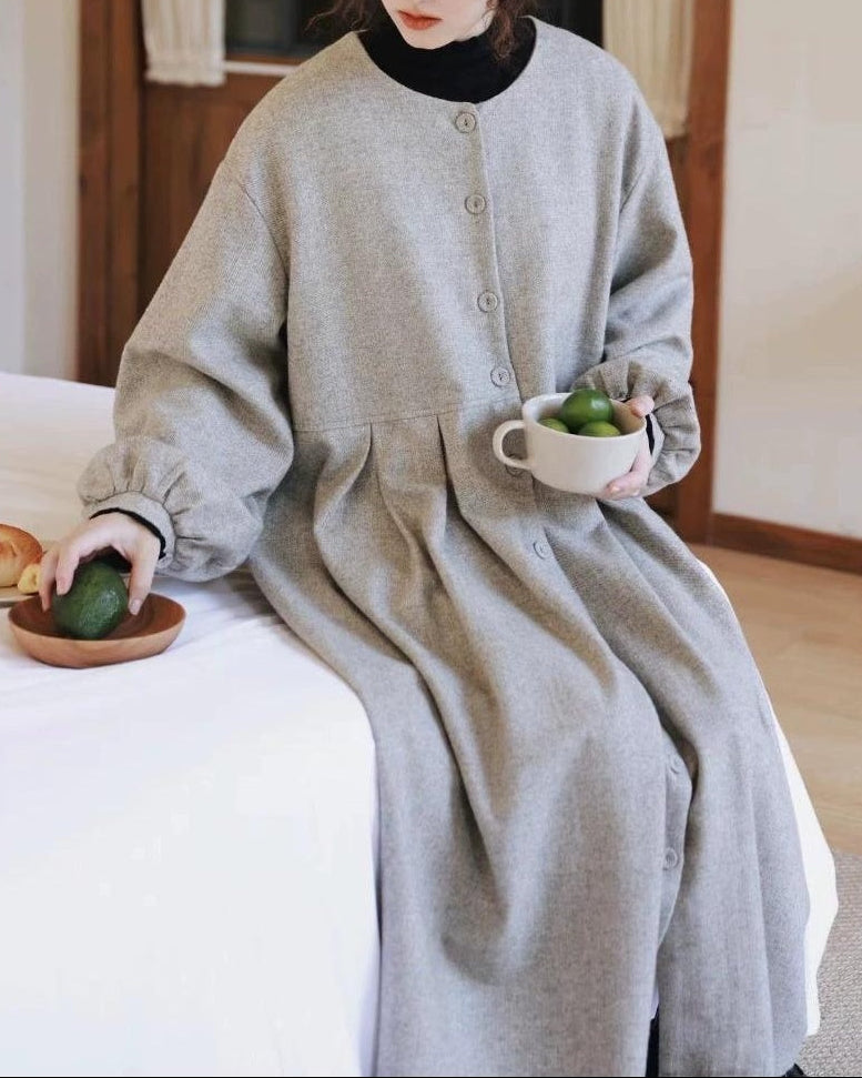 ハイウエストリネアシャツワンピース 10090