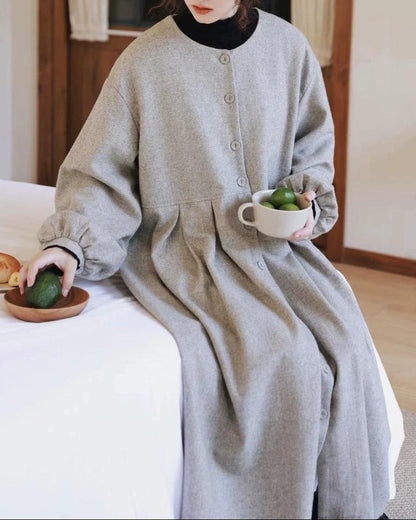 ハイウエストリネアシャツワンピース 10090