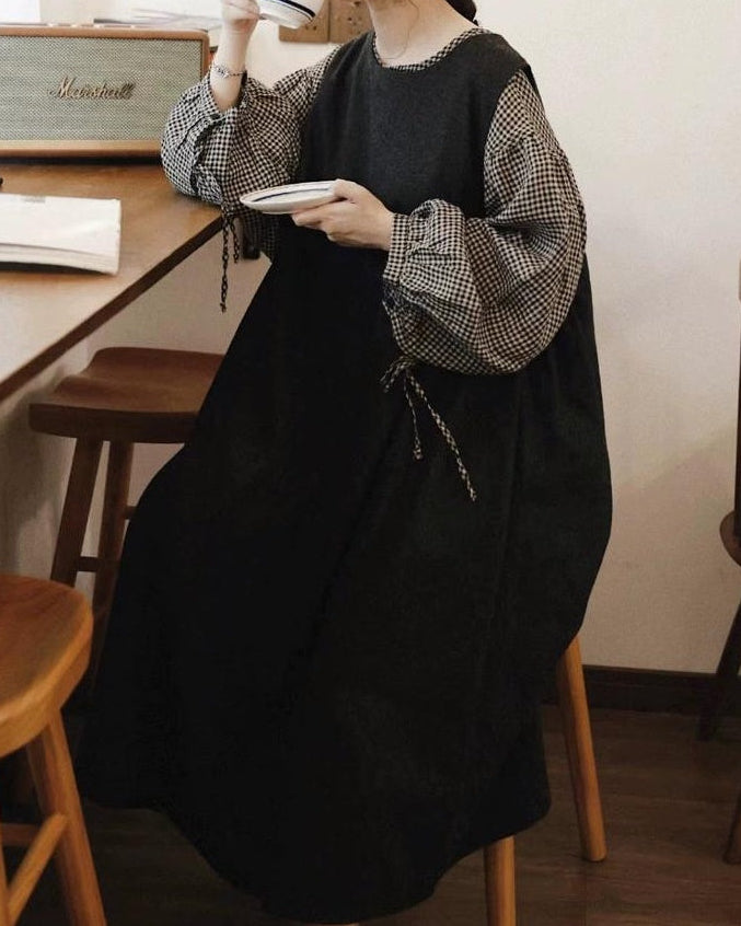 ハイウエストクラーラベストワンピース 10092