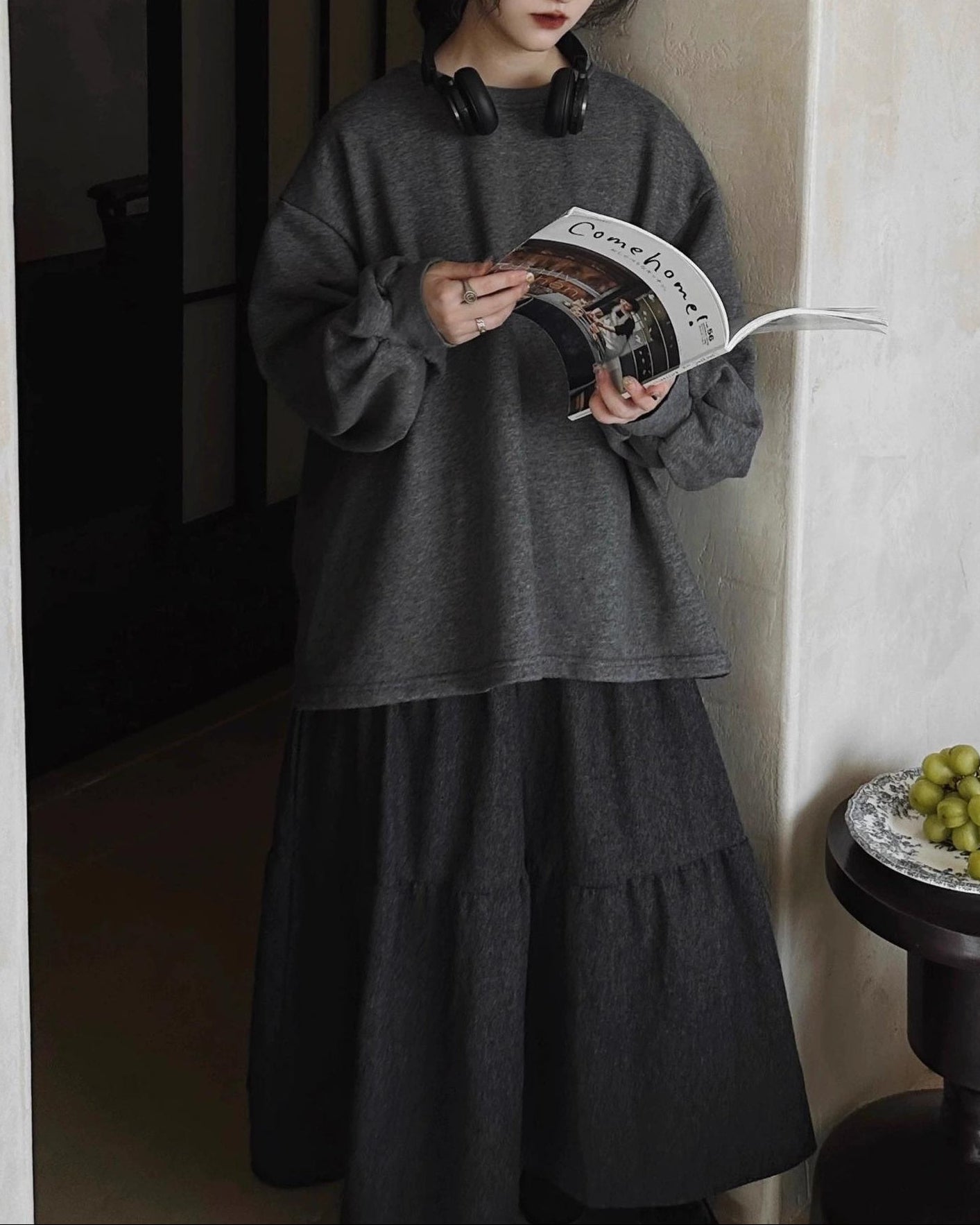 リラックスフィットスウェットプルオーバー 10030