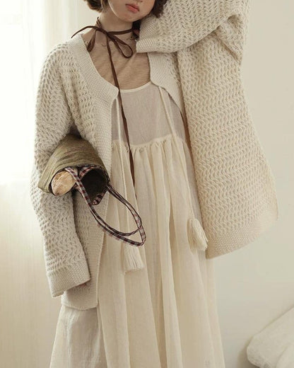 クラフトフリンジニットカーディガン 10209