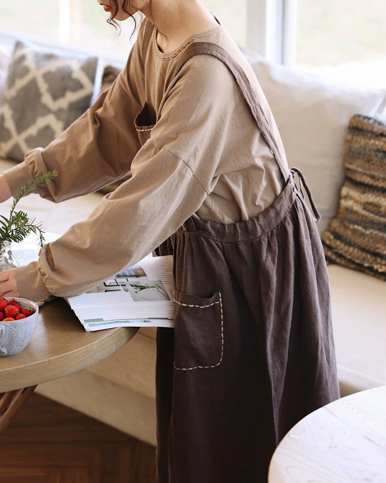 カントリーエプロンサスペンダーワンピース 10118