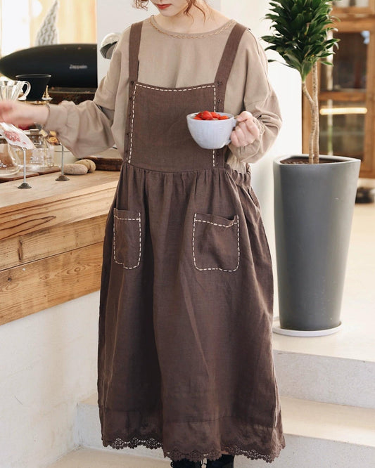 カントリーエプロンサスペンダーワンピース 10118