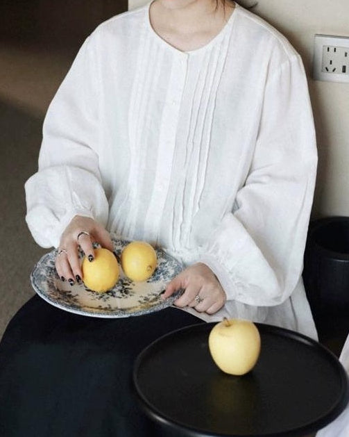 ピンタックウエストレトロブラウス 10024