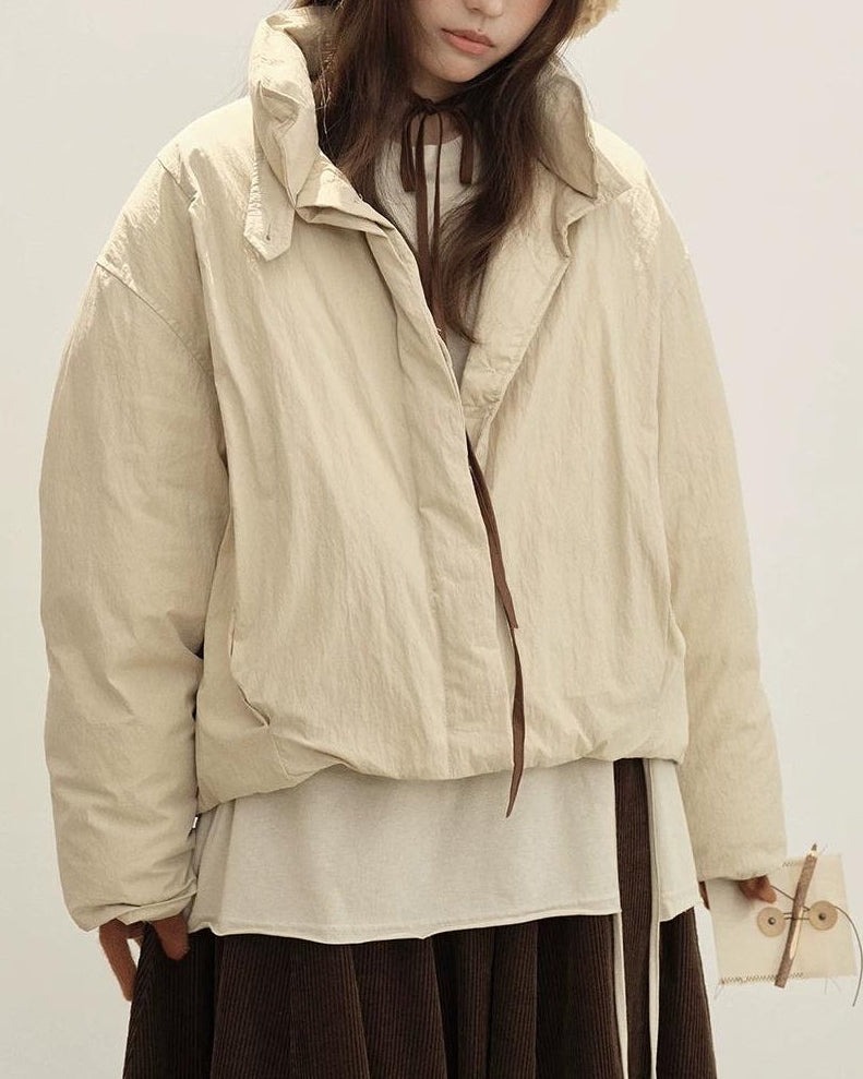 スタンドミニマルショートダウンコート 10151