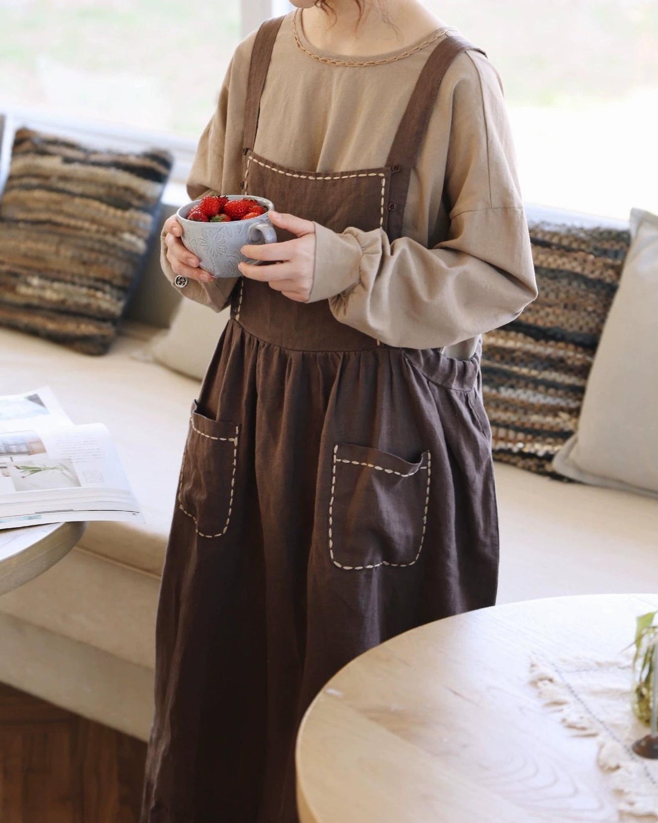 カントリーエプロンサスペンダーワンピース 10118