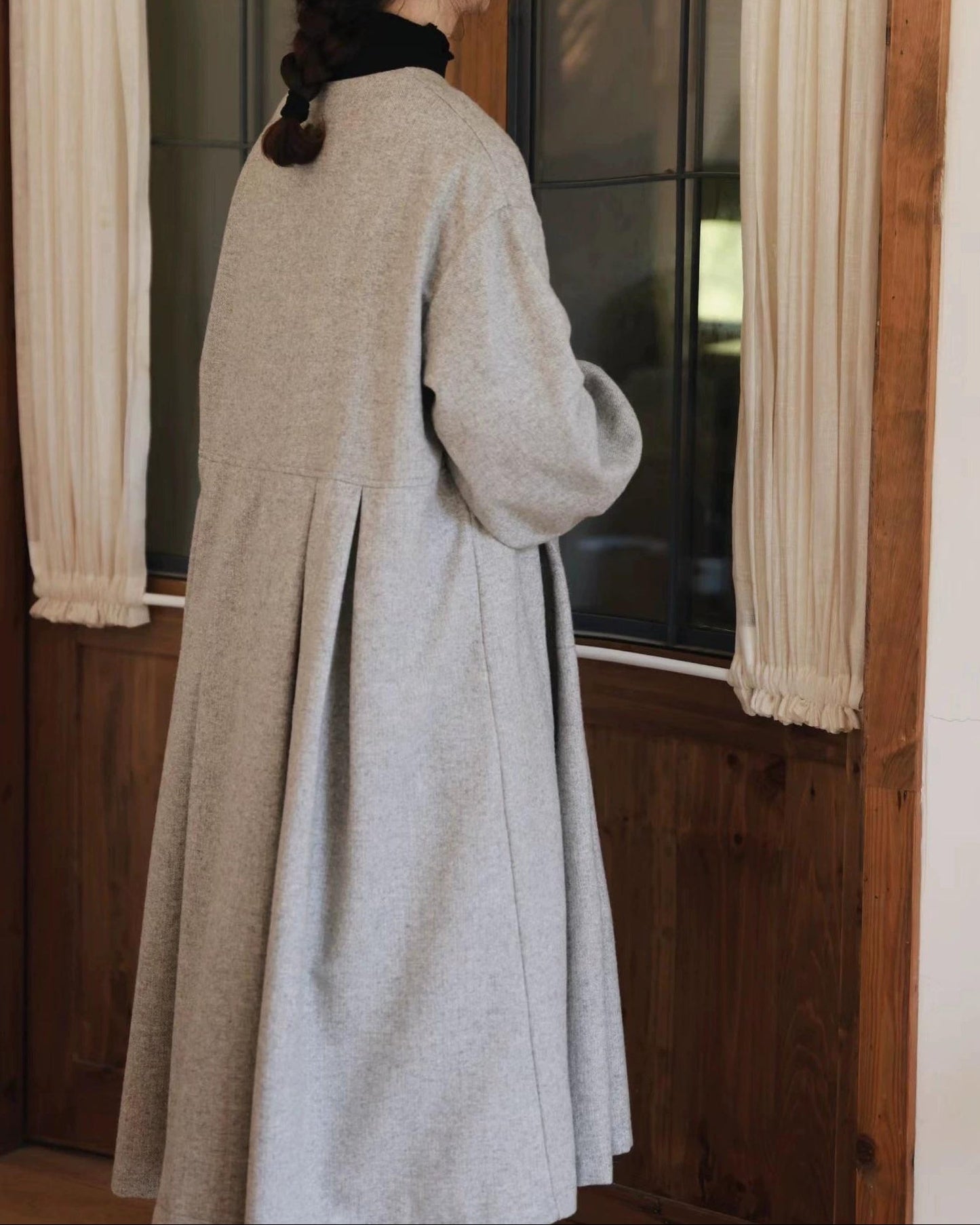 ハイウエストリネアシャツワンピース 10090