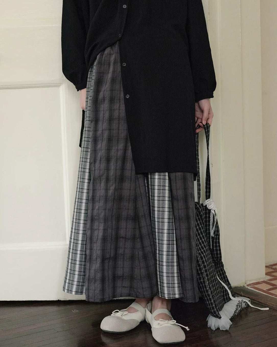 チェックミックスルーズスカート 10275