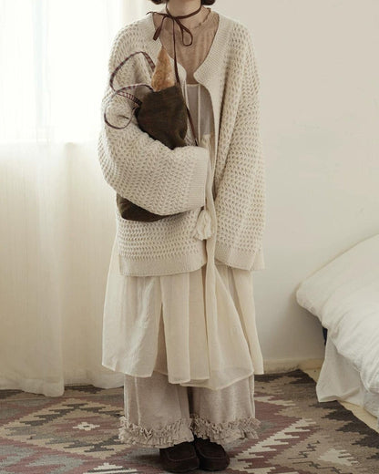 クラフトフリンジニットカーディガン 10209