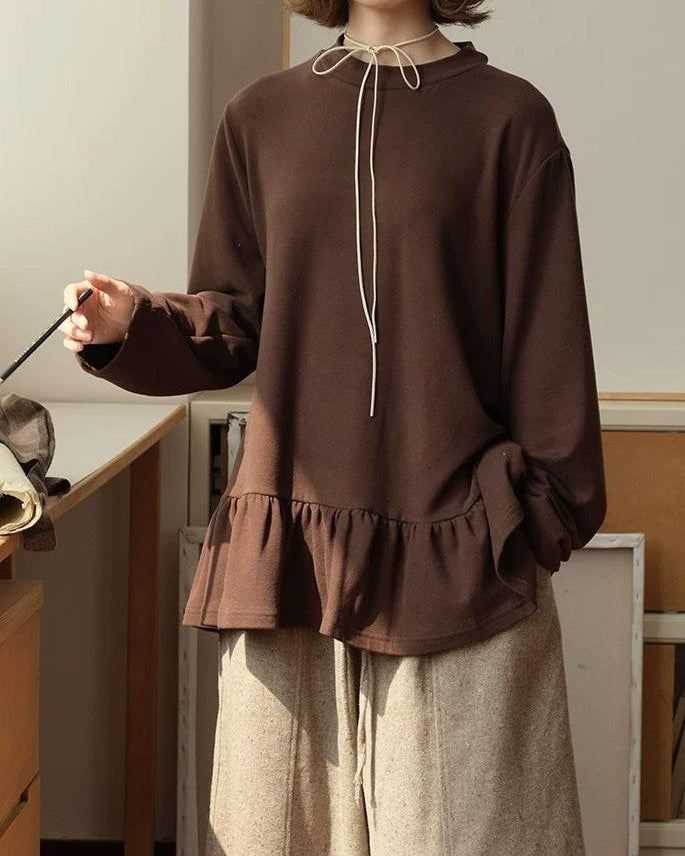 ナチュラルノルドフリルカットソー 10161