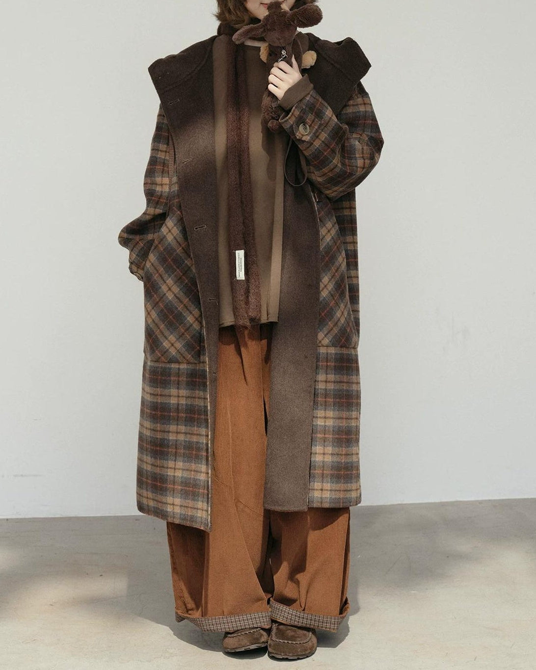 コティチェックリバーシブルロングコート 10183