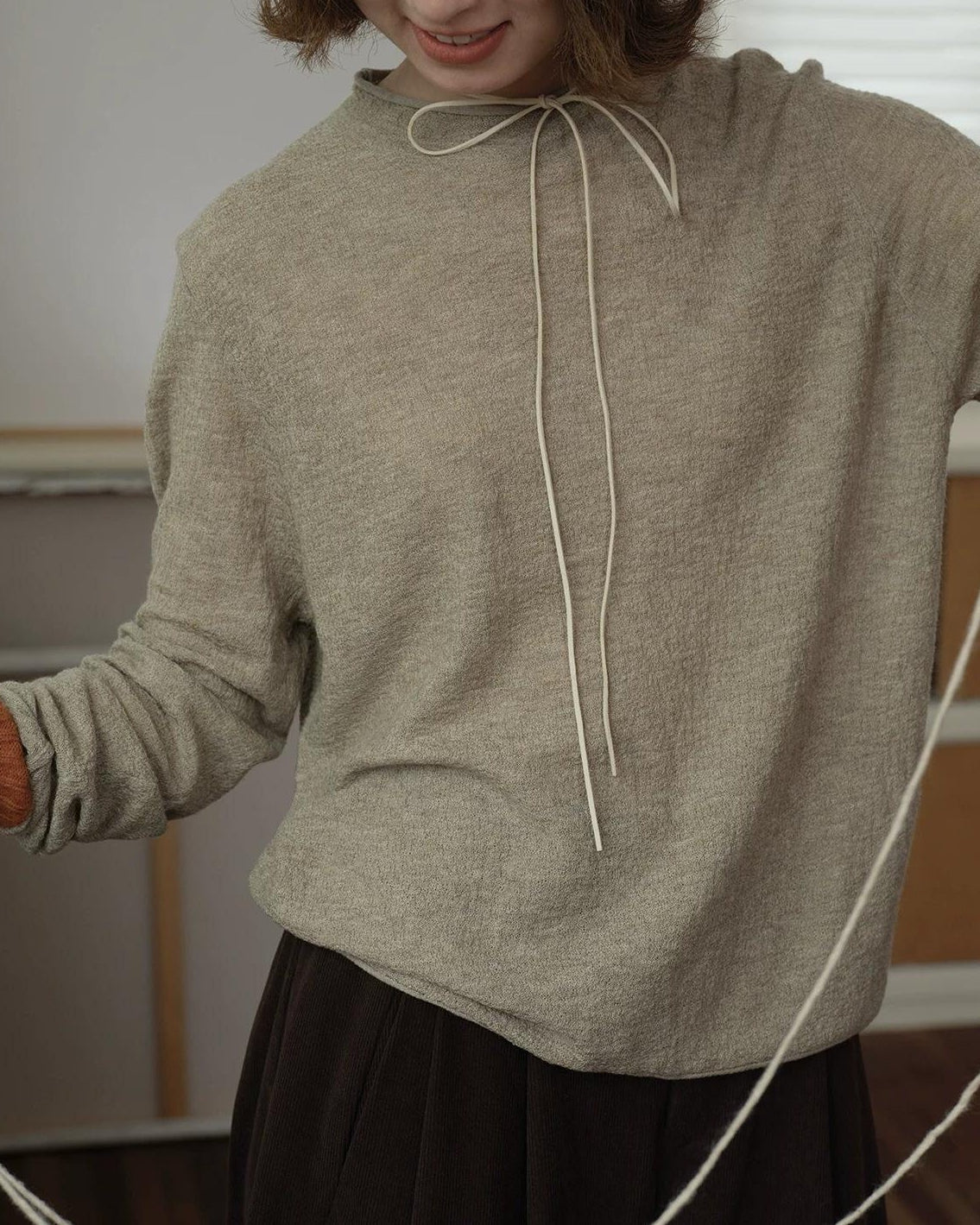 カームラインラウンドプルオーバー 10162