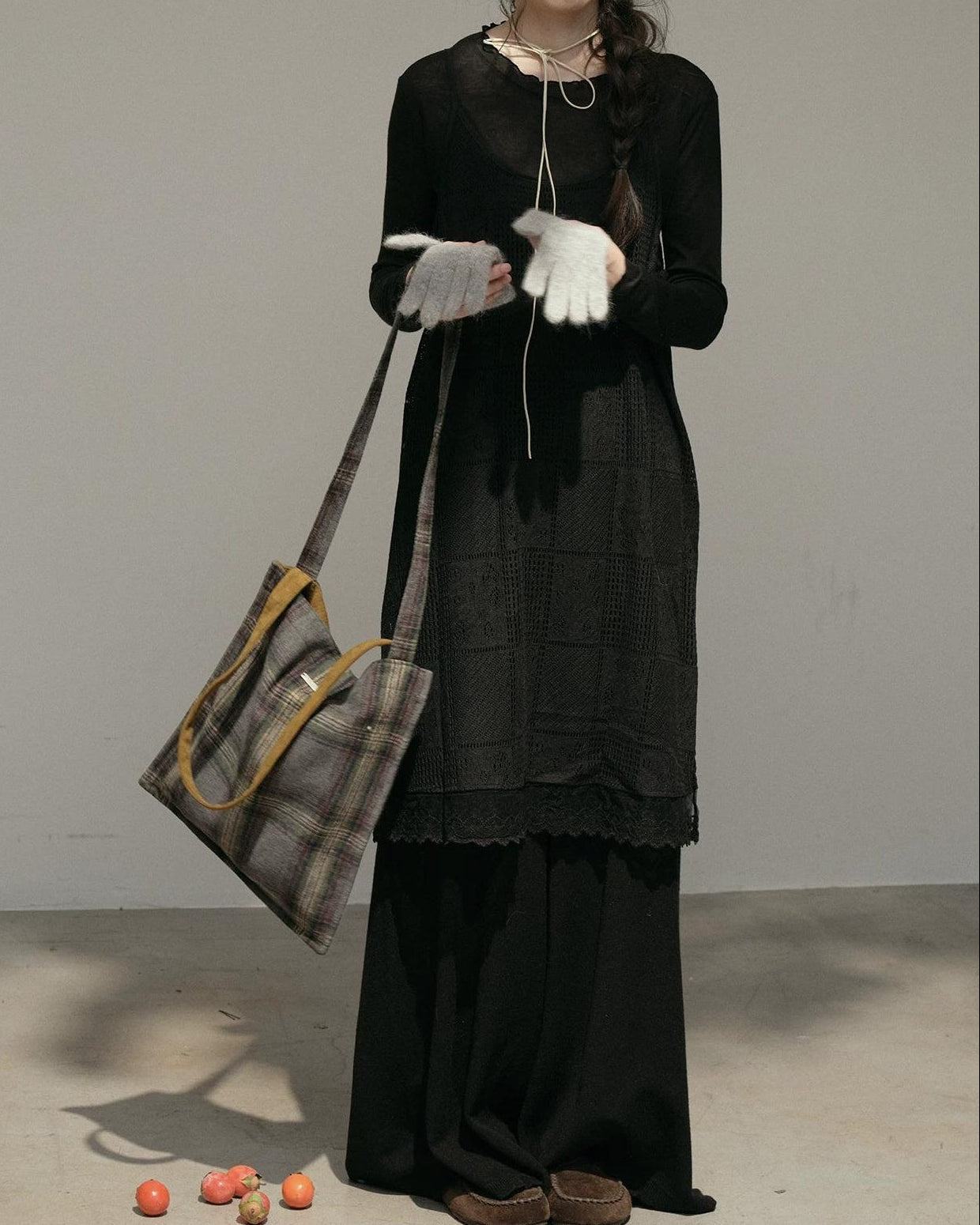 クロシェレースサスペンダーワンピース 10171