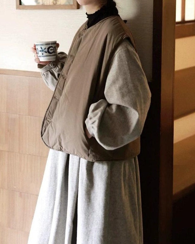 シングルブレストルーモカライトベスト 10091