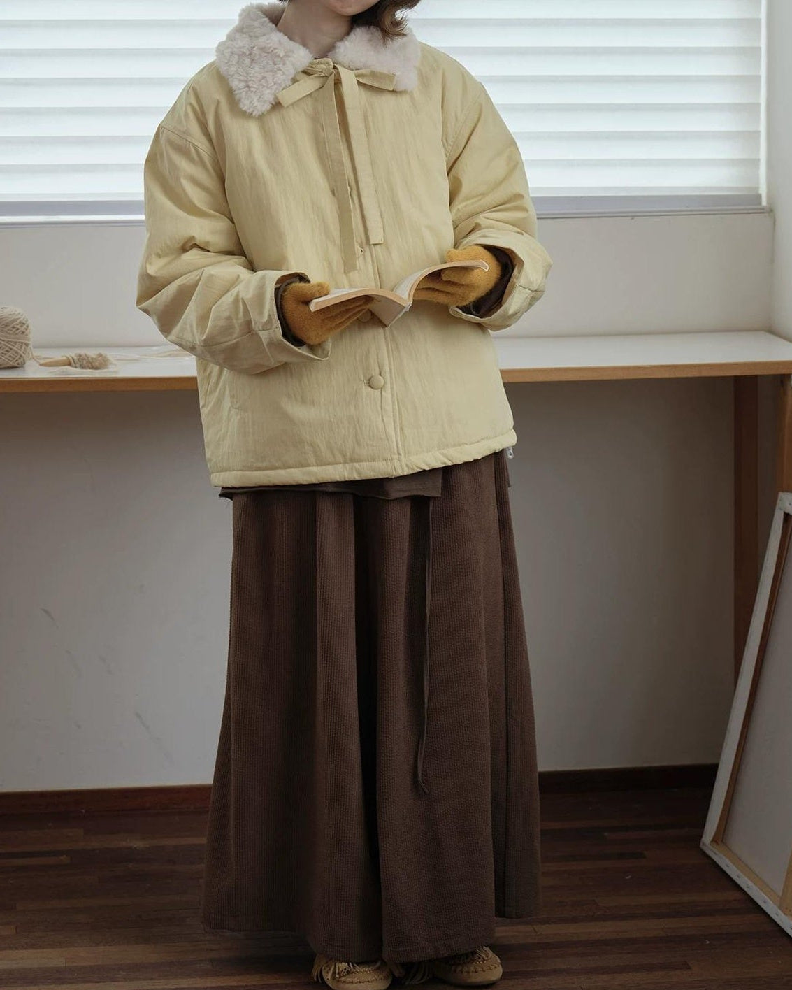 レトロノルディックボアリボンコート 10163