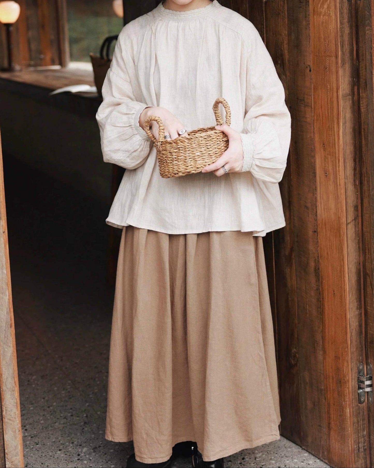 ハイウエストAラインレトロスカート 10047