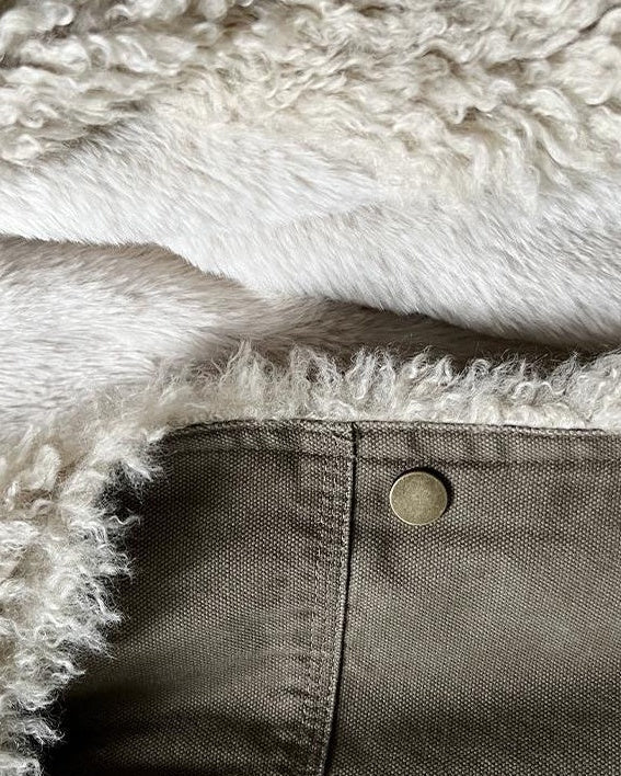 リラックスラペルフリースパーカーコート 10137